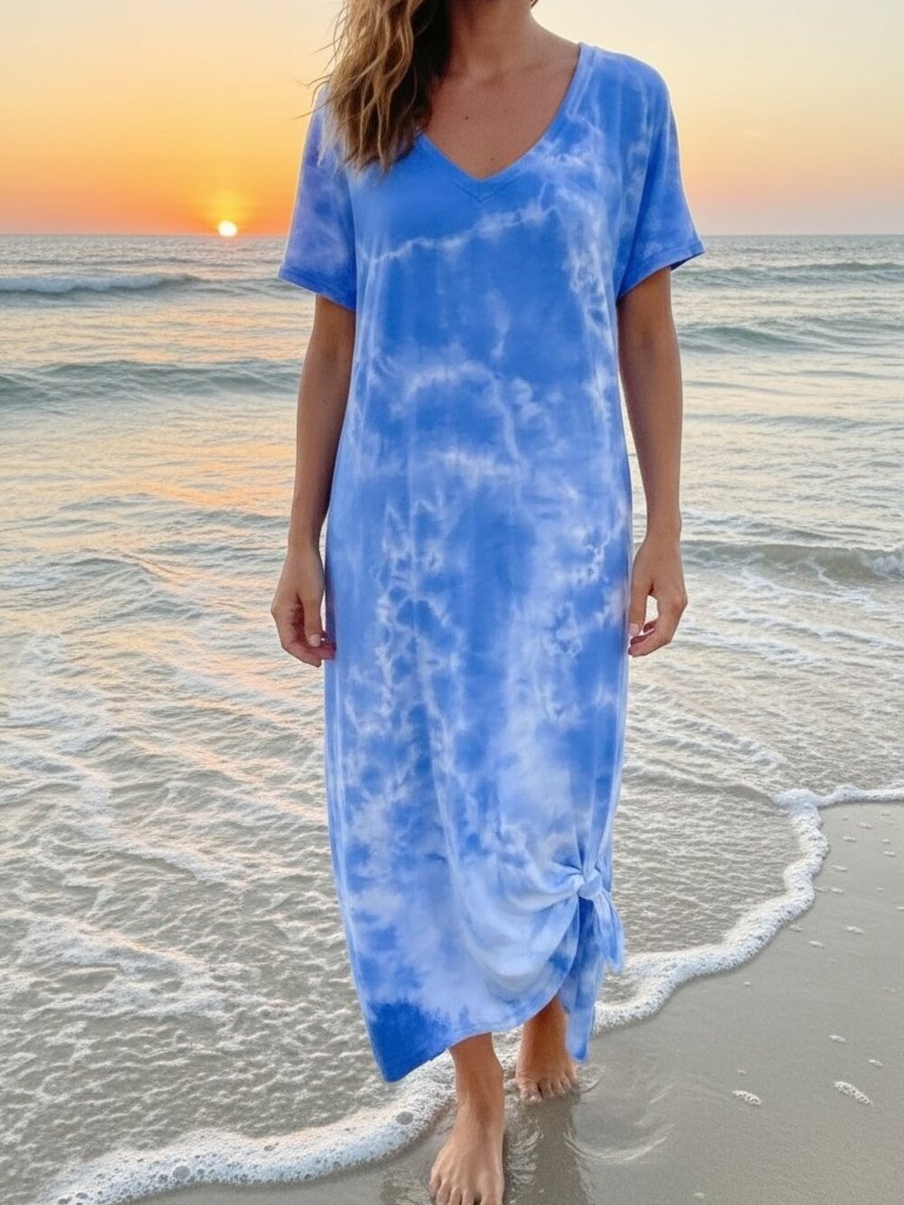 EUC BECCA ( S/P ) Tye Die Oversized Maxi Dress/Coverup Beach Casual Dress